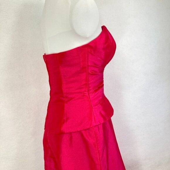 Mori Lee  2 Piece Dress Strapless Dress Bold Barbie Coquette Y2K Prom Formal 10 - Picture 5 of 9